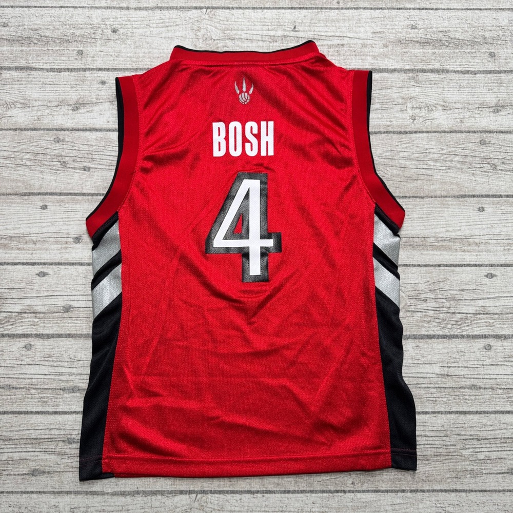 Adidas Toronto Raptors Jersey Youth's Medium Red Chris Bosh #4 NBA Basketball - Picture 2 of 6